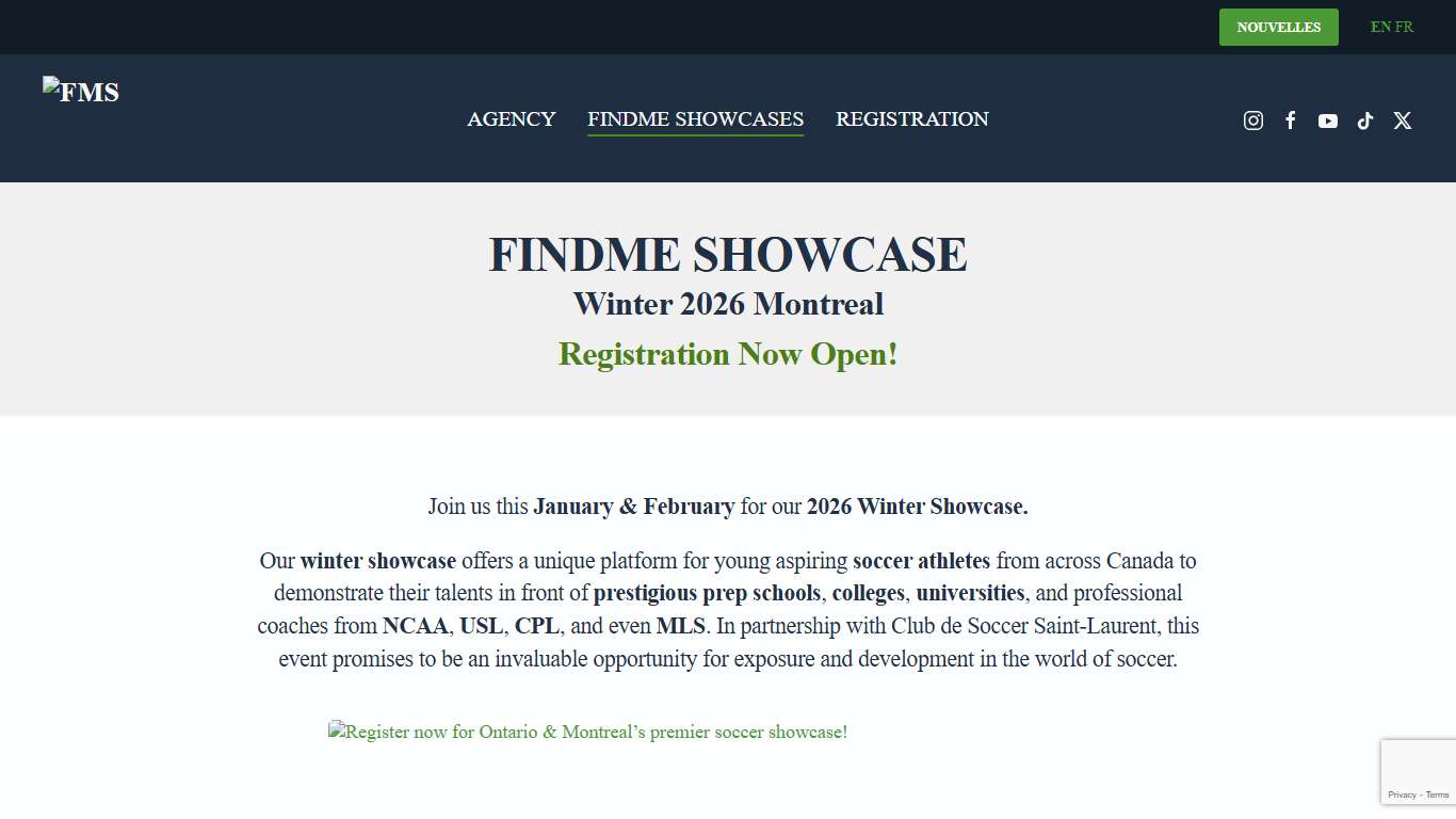 Unleash Your Soccer Potential at FindME Showcase Montreal 2026!