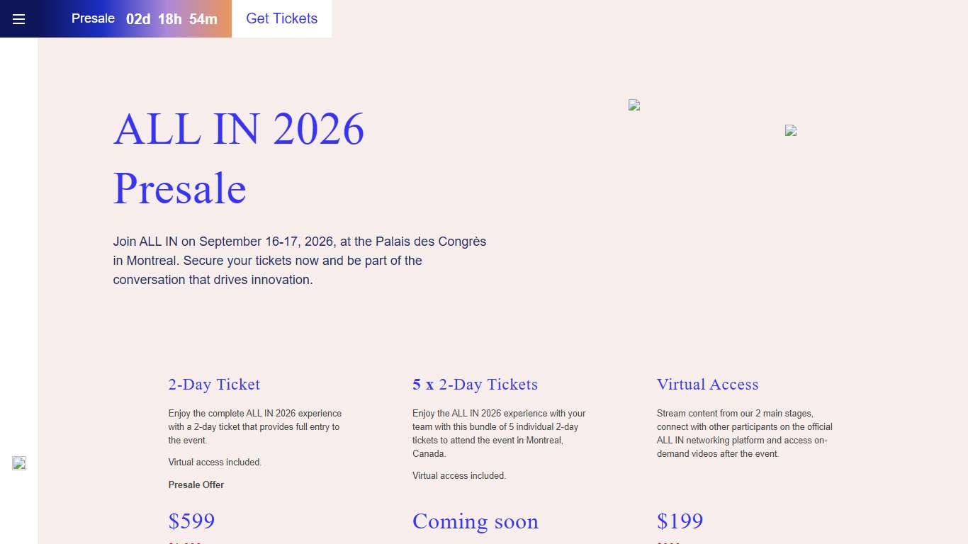 ALL IN 2026 Tickets – ALL IN Website