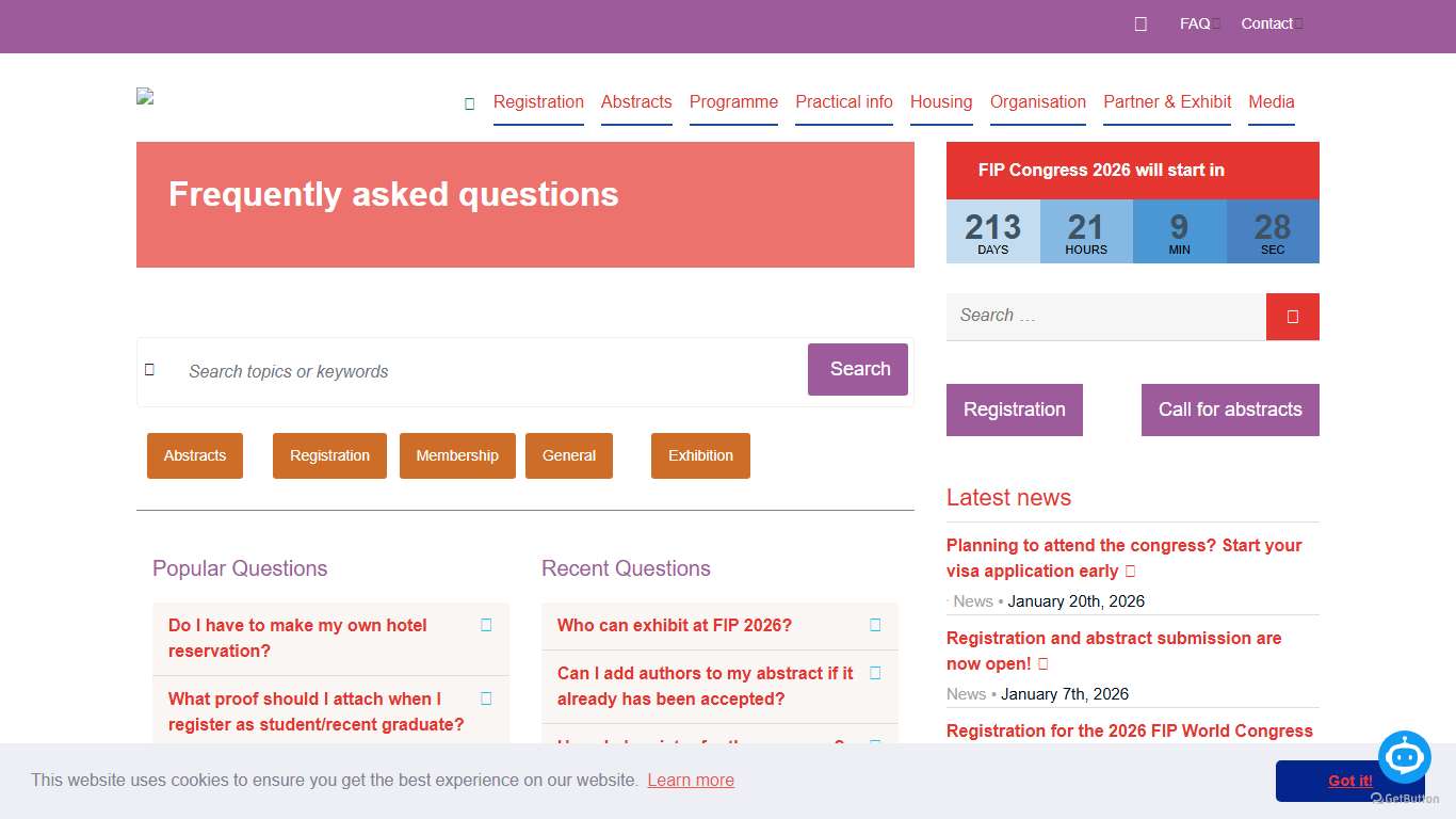 Frequently asked questions – FIP Montreal 2026