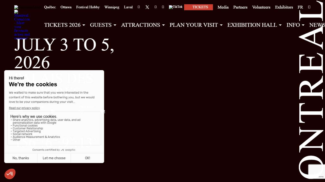 Montreal Comiccon - Meet your favourite actors and creators!