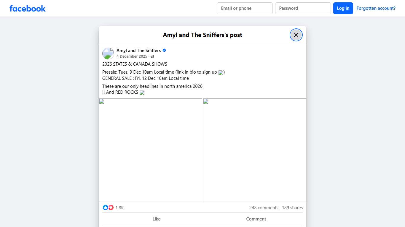2026 STATES & CANADA SHOWS... - Amyl and The Sniffers Facebook